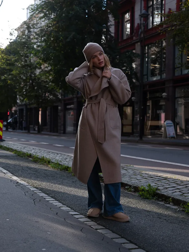 Ana Wool Coat - Sand - Bilde 3