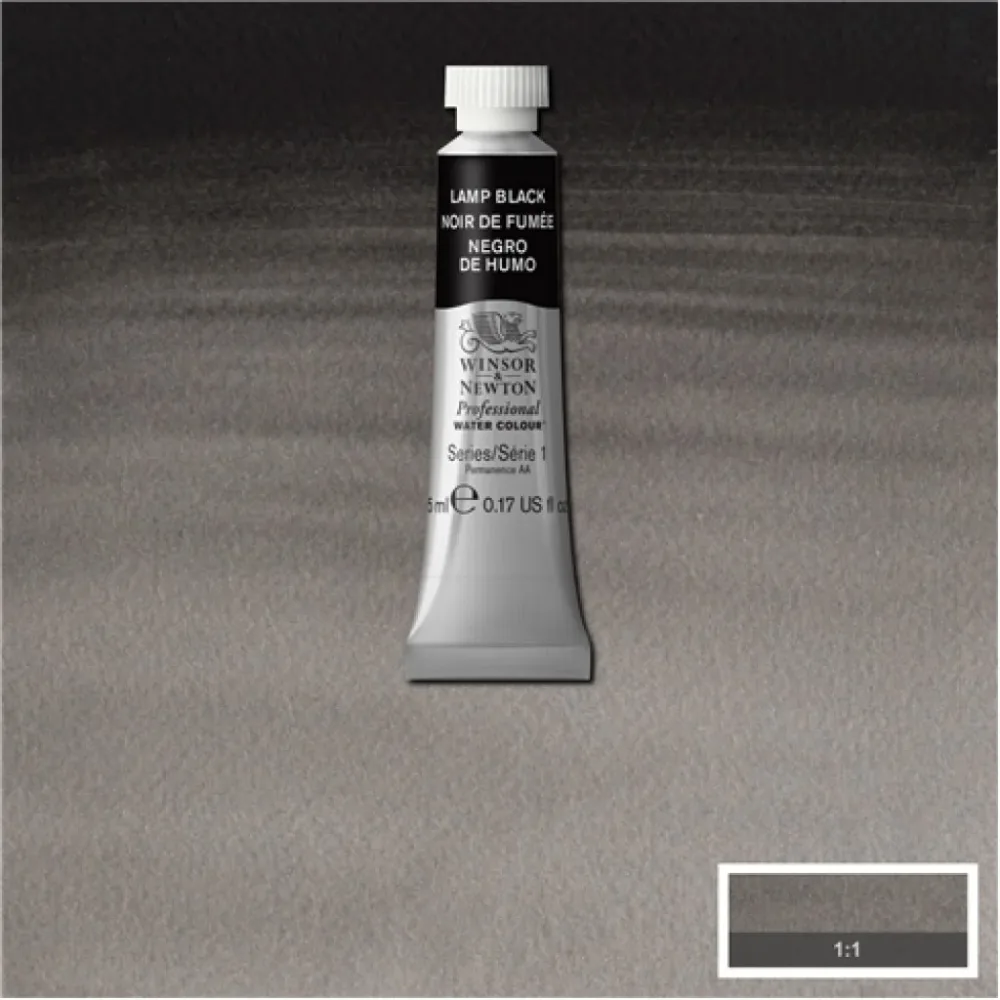 W&N - Artists Water Colour 5ml - 337 Lamp Black