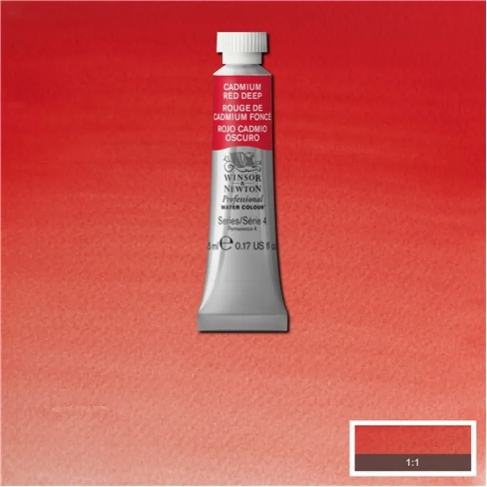 W&N - Artists Water Colour 5ml - 097 Cadmium Red Deep