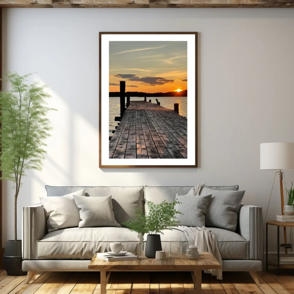 SOLEN GÅR NED No1 - PLAKAT OG LERRET - Bilde 2