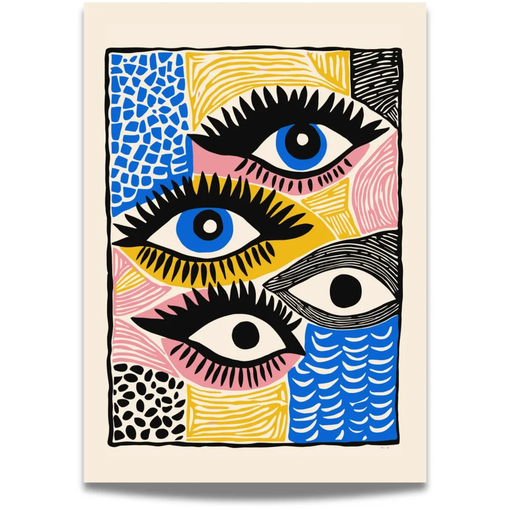 VISION BLOCKS - KUNSTPLAKAT MED ØYEMOTIV - Bilde 3