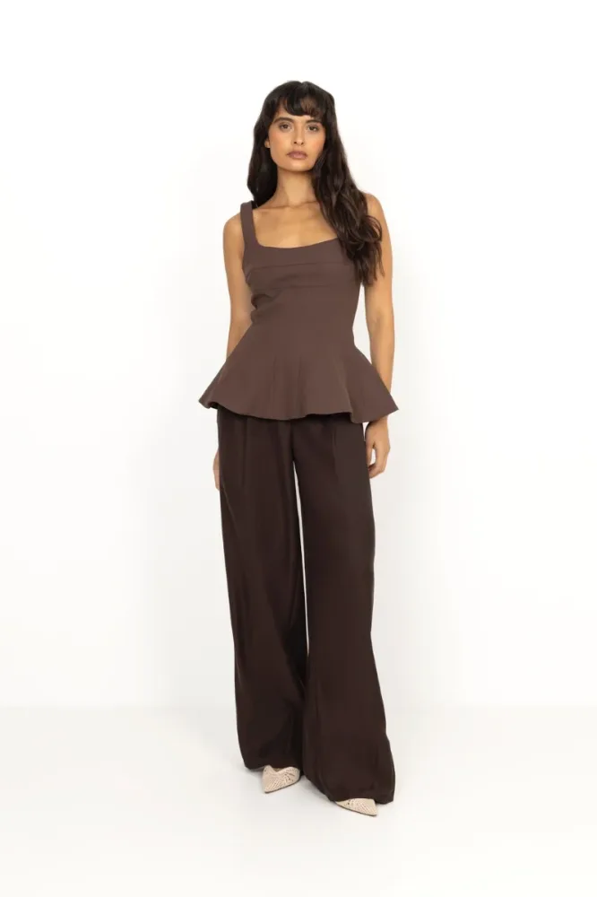Elevated Structured Top - Cocoa - Bilde 2