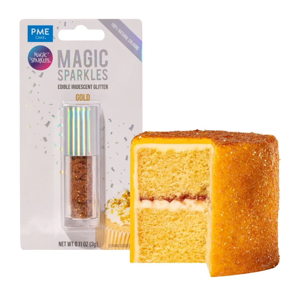 PME Magic Sparkles – Spiselige glitterflak -Gull-, 3g - Bilde 2