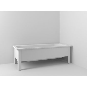 HALVFRONT SVEDBERGS EMALJE MED HALV FRONT 160CM MATTHVIT