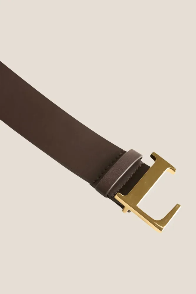 L-Belt - Brown W/Gold - Bilde 2