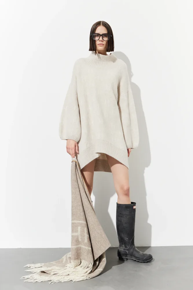 Fam Sweater Long - Bone White - Bilde 2