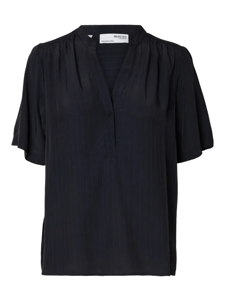 Susie-Mivia Ss Top - Dark Sapphire