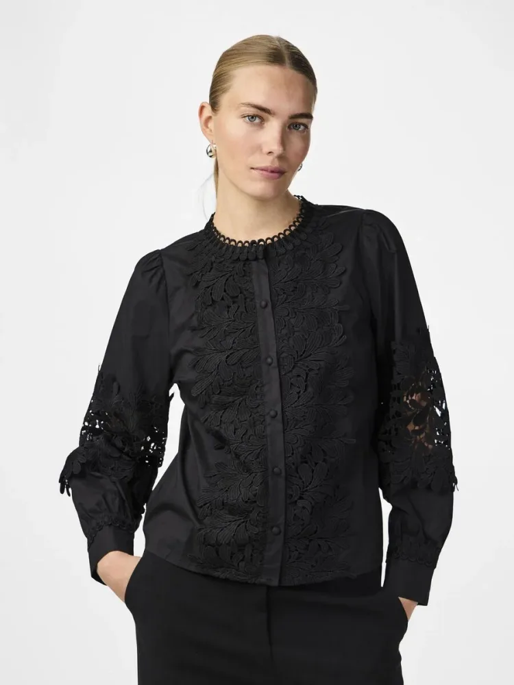 Yassemira Ls Shirt S. - Black - Bilde 2