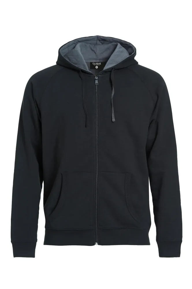 CLASSIC HOODY ZIP BLACK