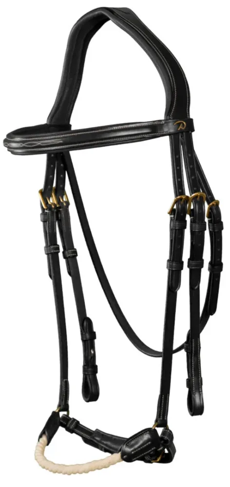 Dyon Rope Drop Noseband Bridle D Collection - Bilde 3