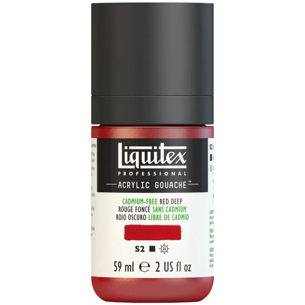 Liquitex Acrylic Gouache (matt) 59ml – 895 Cadmium-Free Red Deep  S2