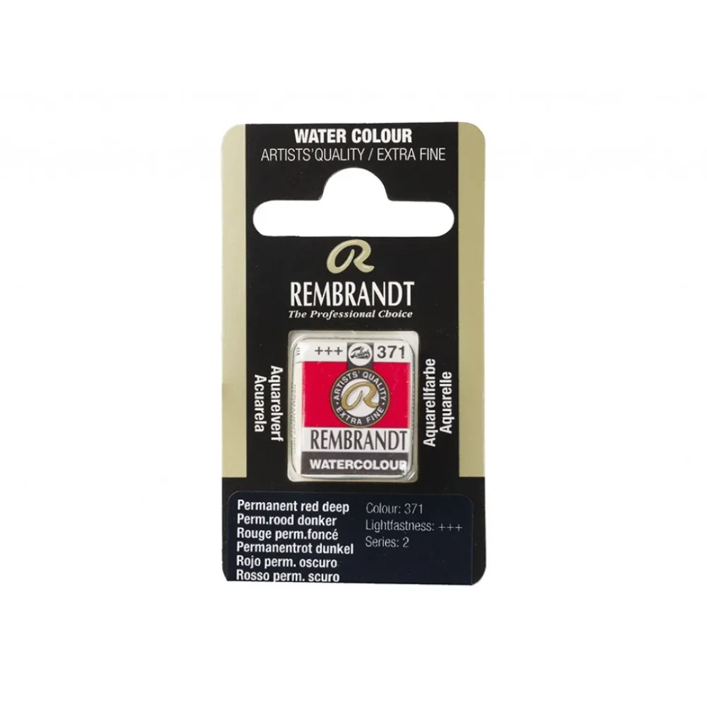 Rembrandt Akvarell Halfpan – Permanent Red Deep 371