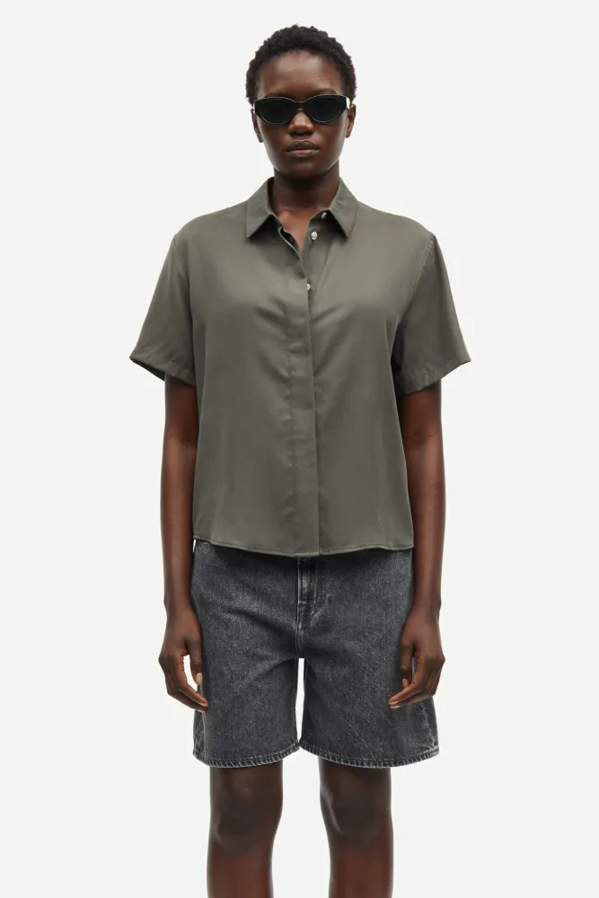 Mina Ss Shirt - Beluga - Bilde 3