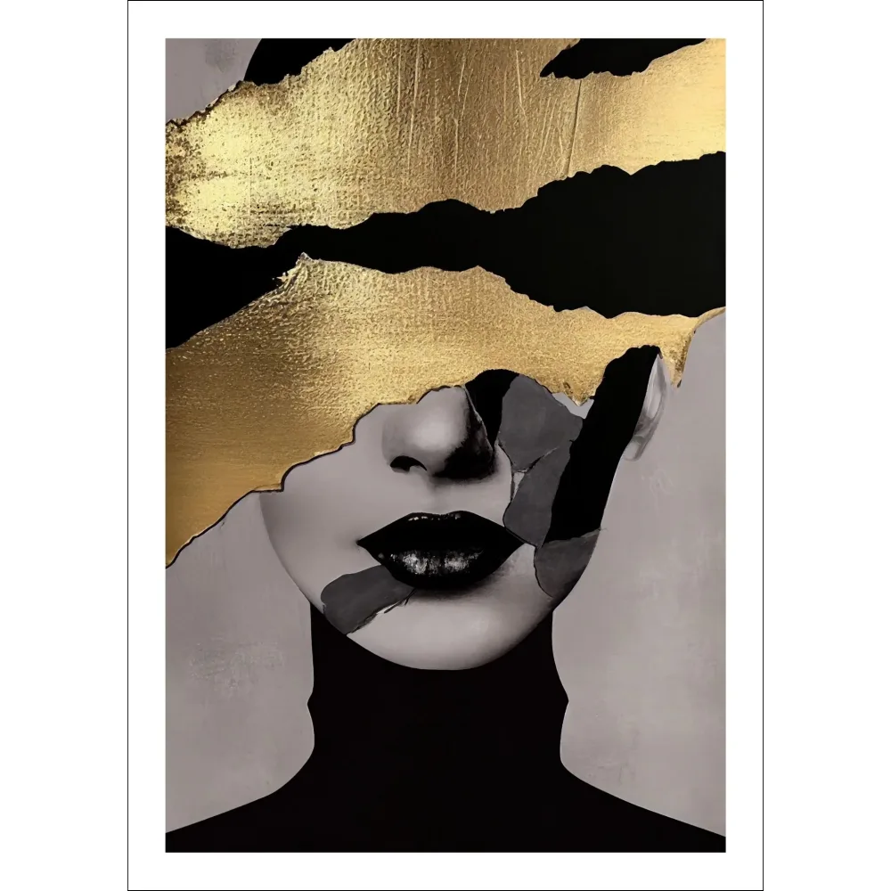 GOLDEN MODERN ART No1 - PLAKAT OG LERRET