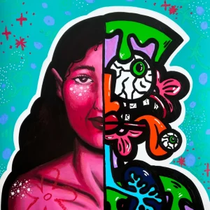 Samarbeidsverk. Maud og Lavrans. Piggtråd og Rosemaling. Håndkolorert Samarbeidsverk. Maud og Lavrans. Piggtråd og Rosemaling. Håndkolorert
