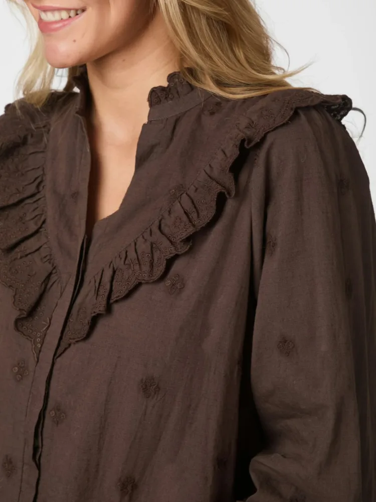 Degas Blouse - Dark Brown - Bilde 3