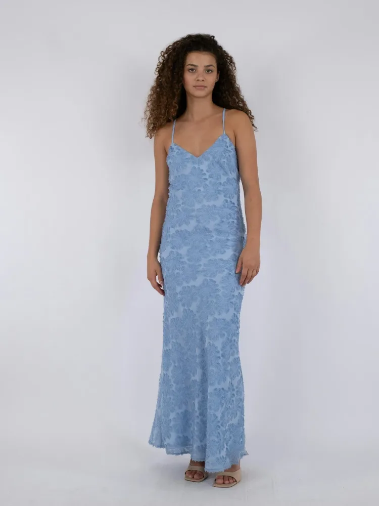 Clia Fringe Dress - Sky Blue - Bilde 2