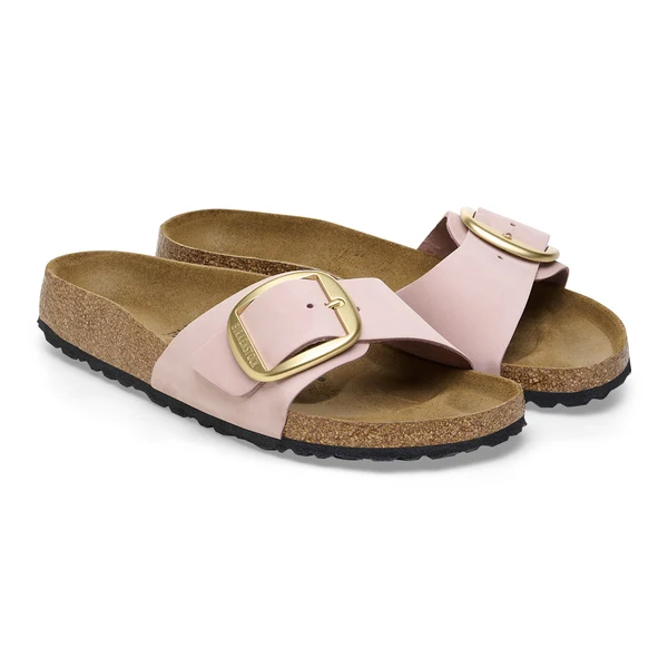 Madrid Big Buckle Nubuck Leather Narrow - Soft Pink - Bilde 2