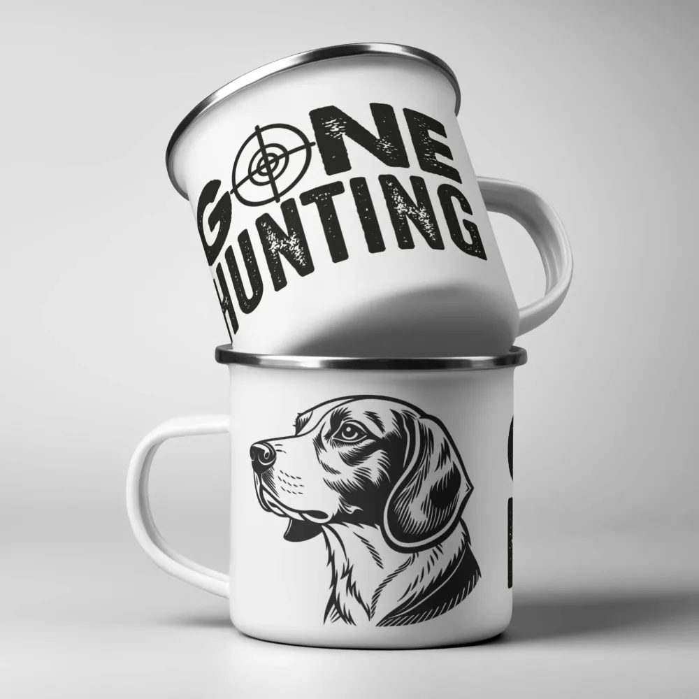 JAKTKRUS No12 – EMALJEKRUS MED BEAGLE JAKTKRUS No12 – EMALJEKRUS MED BEAGLE