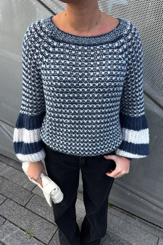 Kimba Knit - Navy Blue/Ivory Mix - Bilde 3
