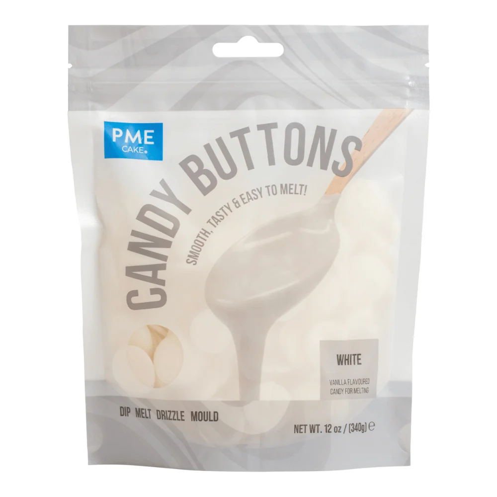 PME Candy Buttons Hvit, 340g - Bilde 2