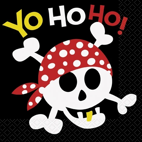 Pirate fun servietter, 16 stk
