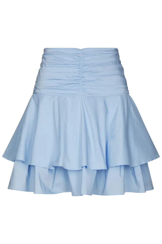 Janie Poplin Skirt - Light Blue