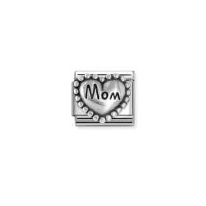 Nomination – Link OXIDIZED SYMBOLS 925 sterling silver HEART WITH DOTS MOM Nomination – Link OXIDIZED SYMBOLS 925 sterling silver HEART WITH DOTS MOM