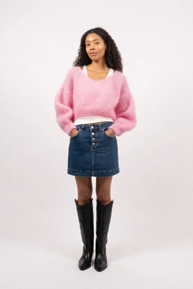 Milana Cropped Pullover - Soft Berry - Bilde 2