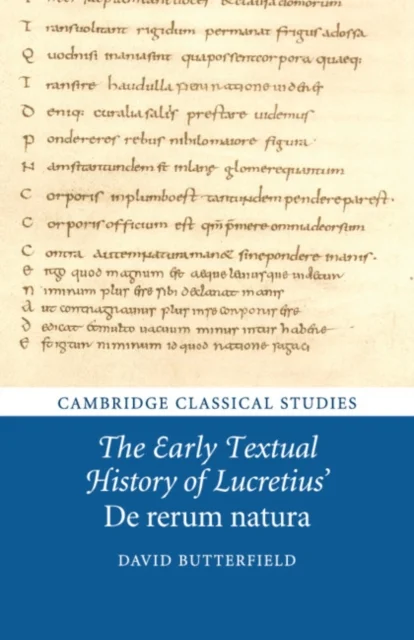 The Early Textual History of Lucretius'' De rerum natura