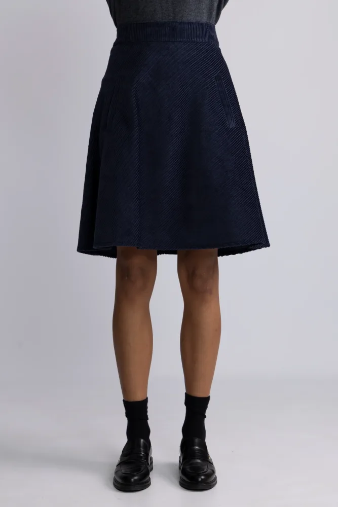 Pretty Cord Stelly Skirt - Parisian Night - Bilde 3