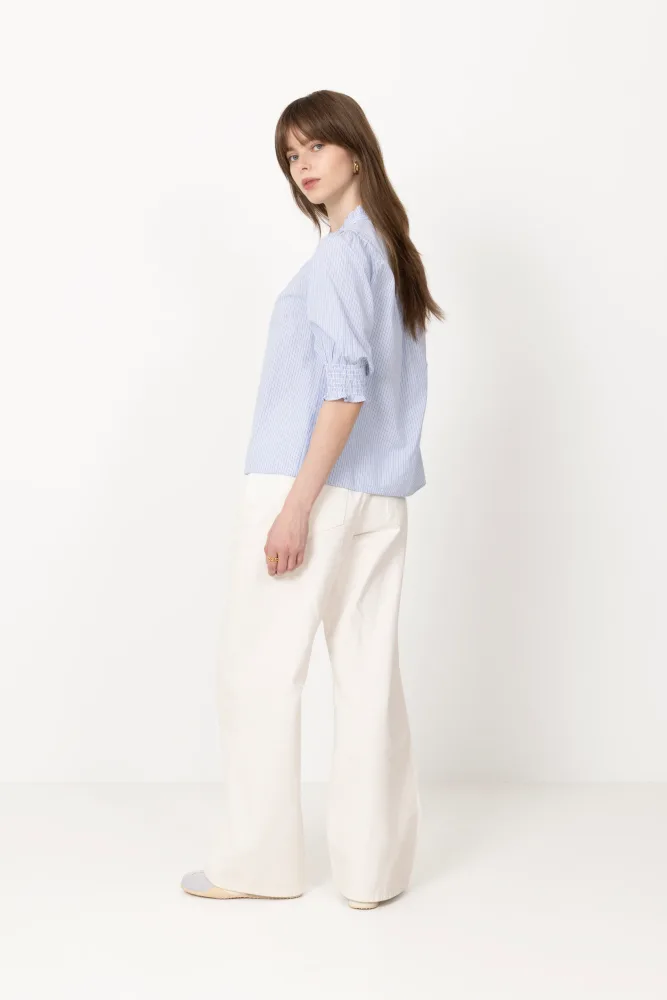 Diana Mini Stripe Blouse - Blue - Bilde 3