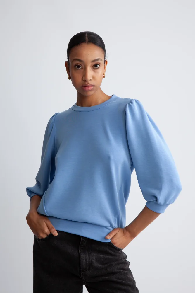 Tenny 3/4 Sweat Top - Cornflower Blue - Bilde 3