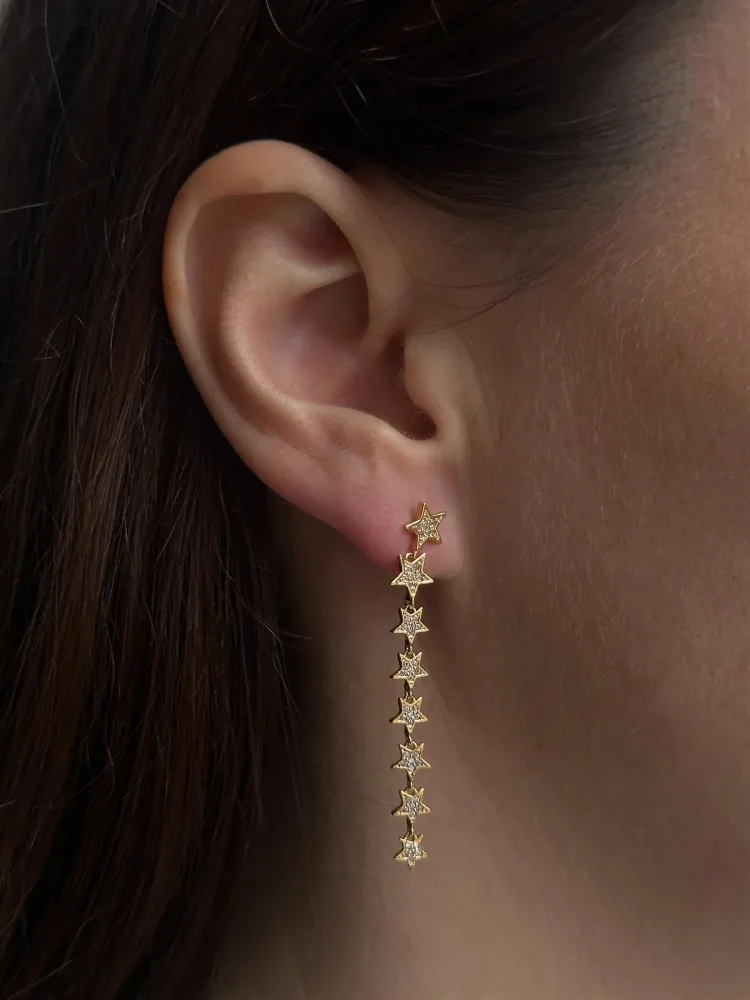 Pico Copenhagen - Shooting Star Petite Studs - Clear