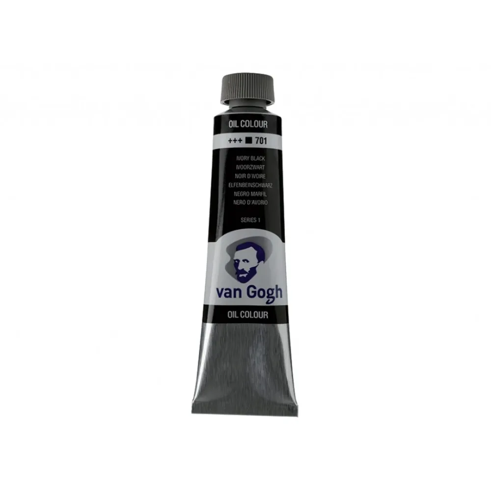 Van Gogh Olje 40ml – 701 Ivory black Van Gogh Olje 40ml – 701 Ivory black