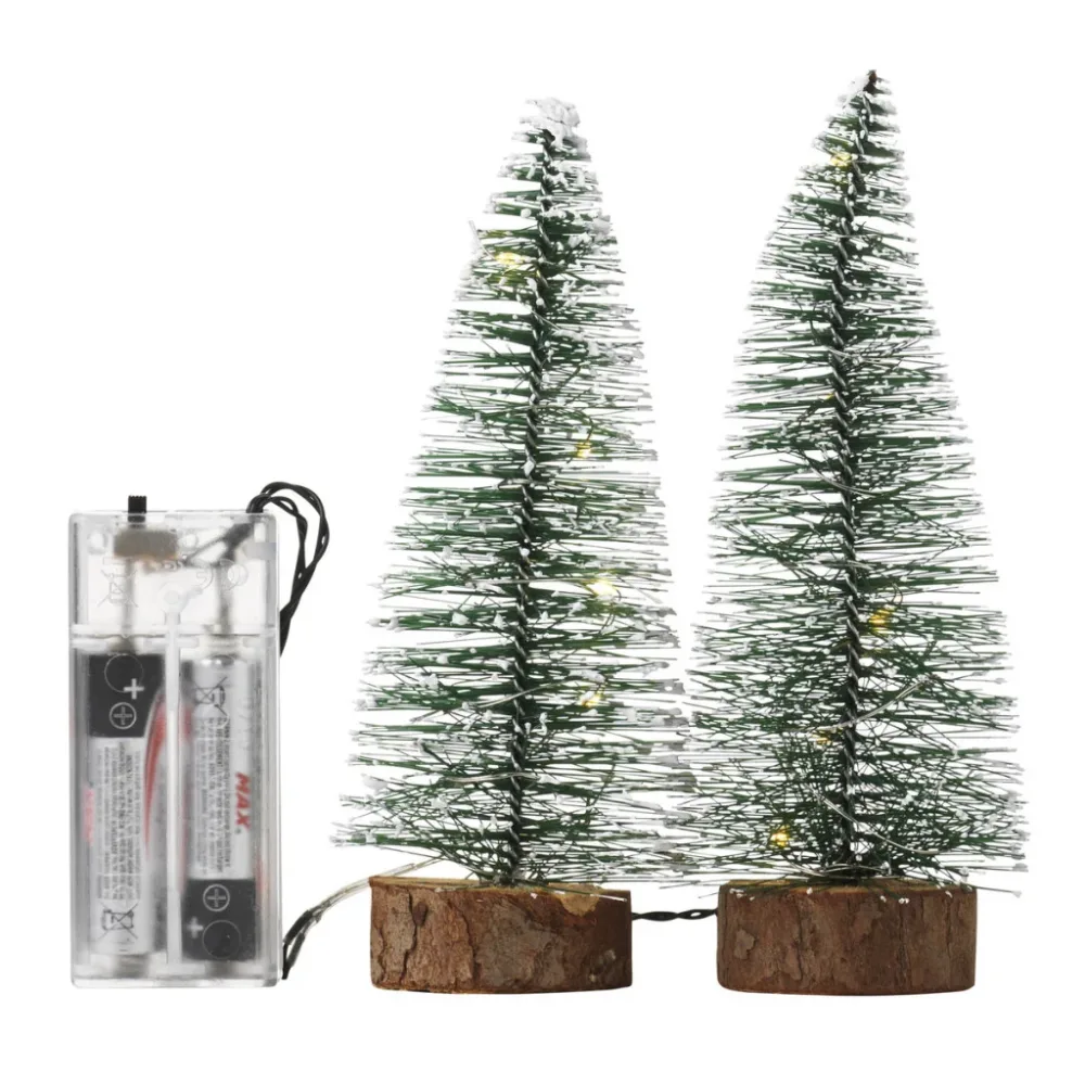 Juletre Med Led-Lys Grønn 2 St Juletre Med Led-Lys Grønn 2 St