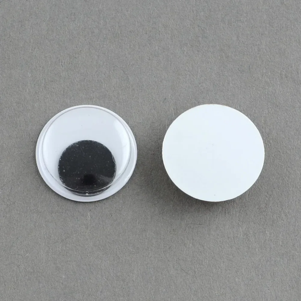 #1 Googly Rulleøyner, 60par – 4mm, Svart & Hvit #1 Googly Rulleøyner, 60par – 4mm, Svart & Hvit