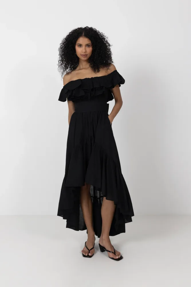 Cotton Senorita Dress - Washed Black - Bilde 2