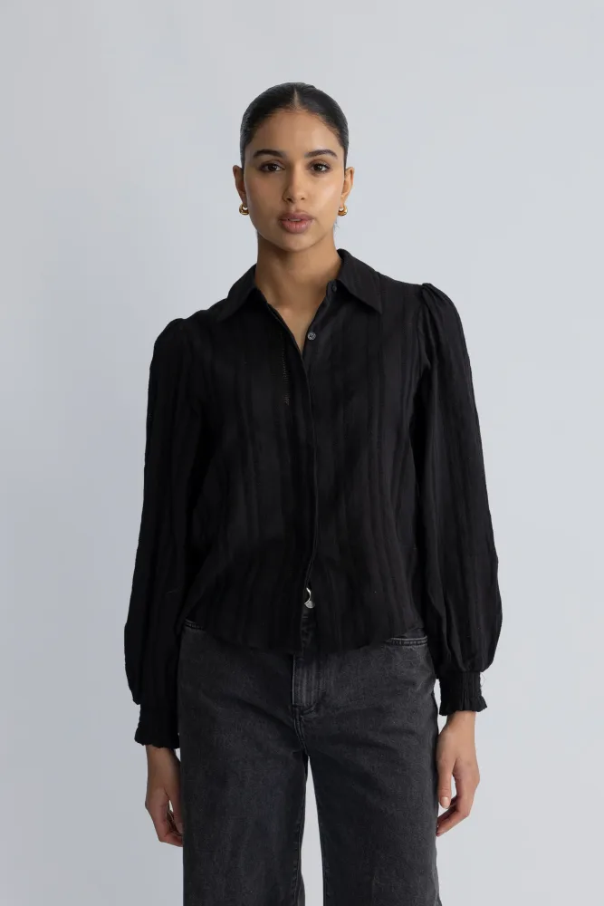 Serafina Blouse - Black - Bilde 3