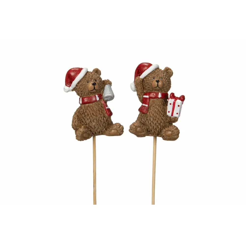 Bamse på pinne, Poly, 6cm – 1stk Assortert Design Bamse på pinne, Poly, 6cm – 1stk Assortert Design