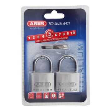 HENGELÅS ABUS 64TI/40 TITALIUM 2-PACK HENGELÅS ABUS 64TI/40 TITALIUM 2-PACK