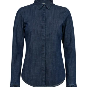 Mattie Flip Denim Shirt – Dark Blue