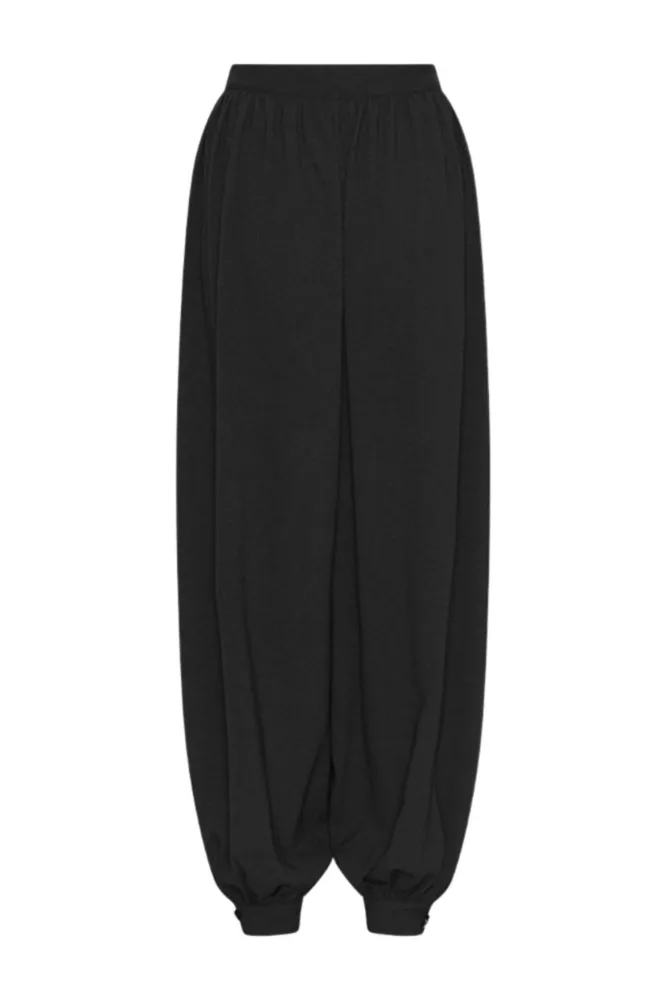 Balloon Pleated Pants - Black - Bilde 2