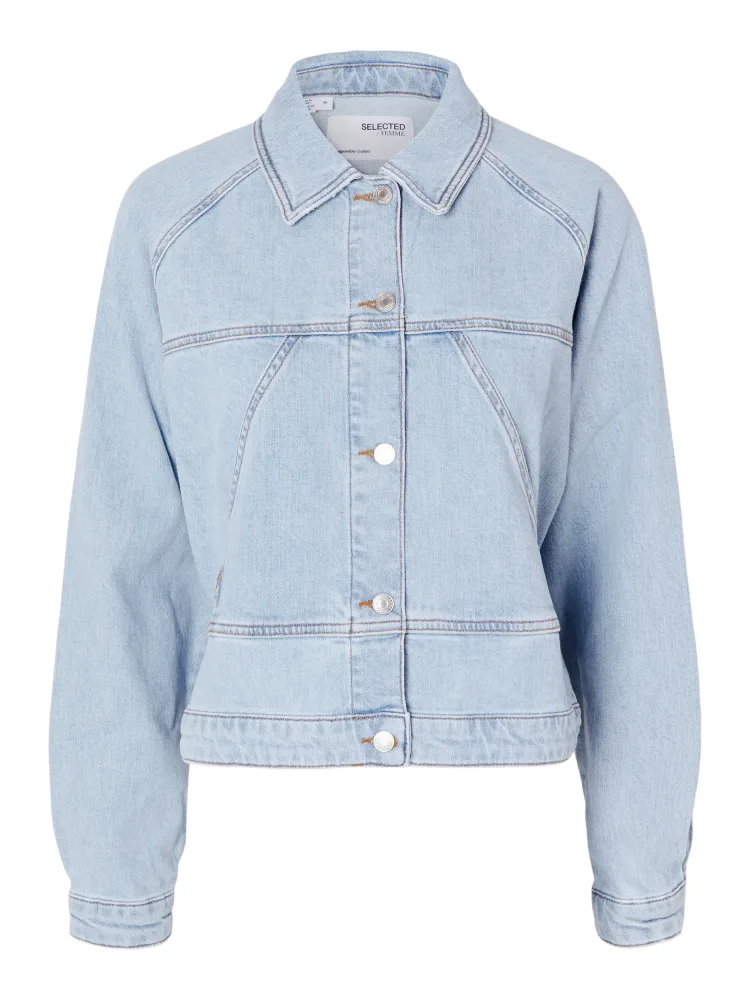 Hazel Ls Denim Jacket - Light Blue Denim