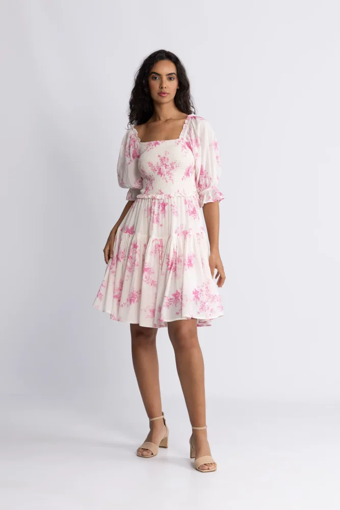 Dagna Voile Dress - Pink - Bilde 3