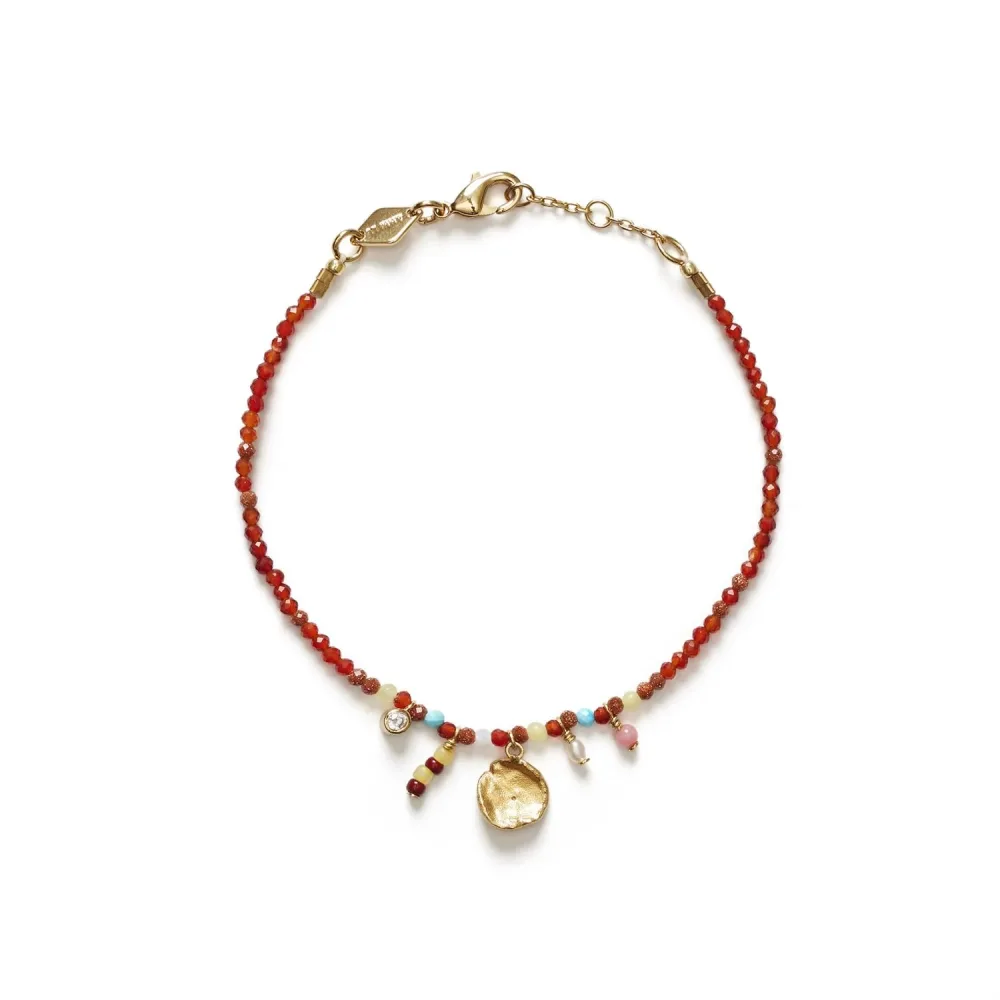 ANNI LU – Maroon Harmony Bracelet – Gold