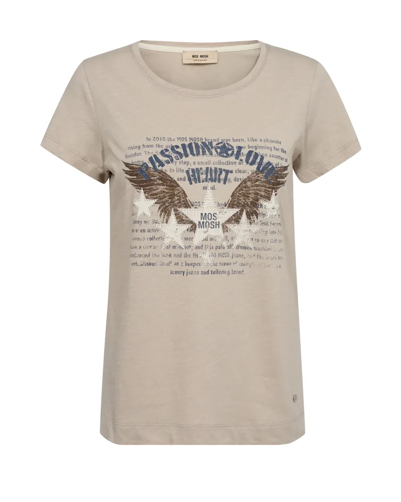 Zibby O-Ss Tee - Feather Gray
