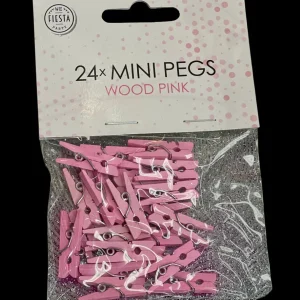 Klyper -små 2,5cm- 24 stk rosa