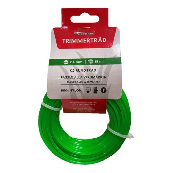 TRIMMERTRÅD HURRICANE 2,4MM 15M GRØNN TRIMMERTRÅD HURRICANE 2,4MM 15M GRØNN