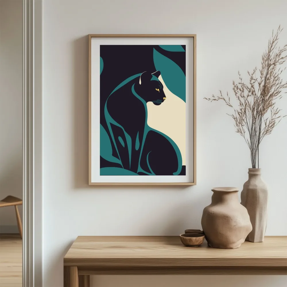 SKOGENS SKYGGE – ELEGANT PANTER PLAKAT FOR MODERNE INTERIØR - Bilde 2